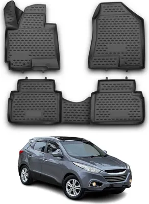 Image de OMAC Tapis de sol pour Hyundai iX35 2009-2015 en caoutchouc Noir
