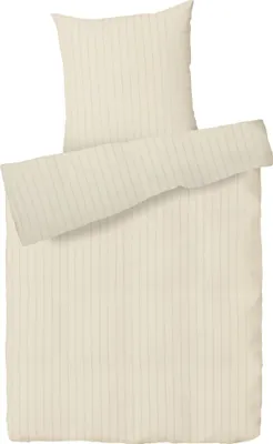 Produktbild von Karierte Damast Bettwäsche 135x200 Weiß Karo Bettbezug 135 x 200 aus 100% Baumwolle