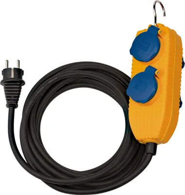 Produktbild von Brennenstuhl Baustellenkabel IP54 mit Powerblock, 4-fach Verlängerung, Aussen-Verteiler mit 10 m Kabel