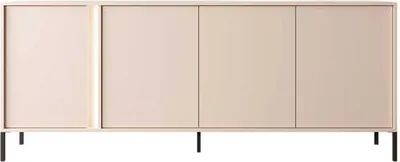 Produktbild von Kommode Sideboard Dast 203x39,5x81cm beige 4-türig mit LED-Beleuchtung