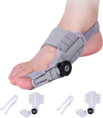Produktbild von Hallux-Bandage Hallux Valgus Orthesen, 2 Stück Zehenspreizer Orthesen, schwarz+weiss