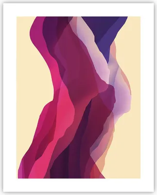 Produktbild von Poster - Poster ohne Rahmen - Abstraktion Berge Rosa - 40x50 cm - Wand Bild - Wanddeko - Wandbilder - Kunstposter - Wandposter - Bilder - Kunstdruck - Wanddekoration - Wandbild - P2XPA40x50-4288