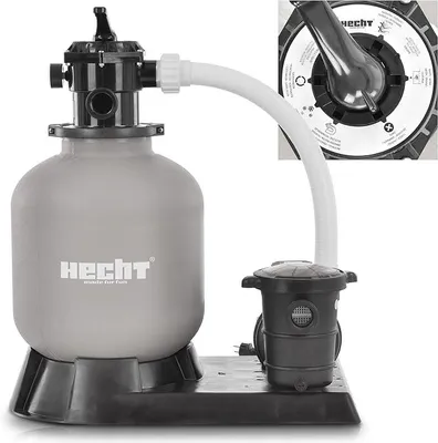 Produktbild von Sandfilteranlage Sandfilter 14.400 Liter mit 7-Wege-Ventil | Poolfilteranlage und Sandfilterpumpe für Gartenpool, Schwimmbecken und Schwimmbad, mit Vorfilter und Sandfilterkessel