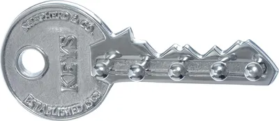 Produktbild von Garderobe Schlüsselleiste Aluminium silber L.26 cm