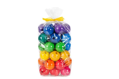 Obrázok produktu pre Drevená hračka na navliekanie s loptičkami ŠxVxH 3x3x3cm NOVINKA