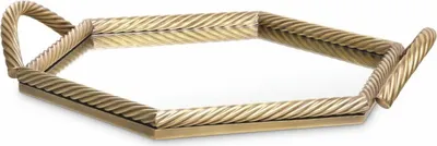 Produktbild von Casa Padrino Luxus Serviertablett Vintage Messing 51 cm - Gastronomie Accessoires