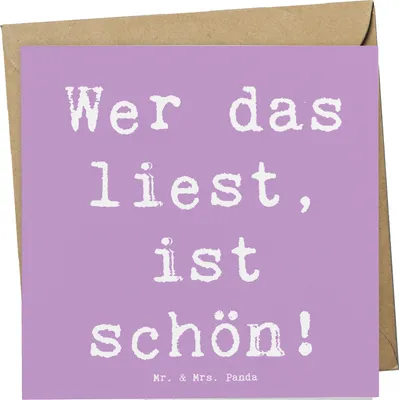 Produktbild von Mr. & Mrs. Panda Grußkarte Spruch Freude Schön - Lavendeltraum - Geschenk, Gefühle, Motivation, doppelkarte, faltkarte, anlasskarte, positive Energie, Zitat, Stimmungen