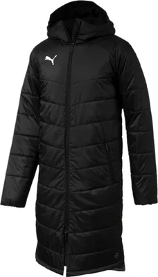 Puma liga schwarze männer winterjacke warm funktional