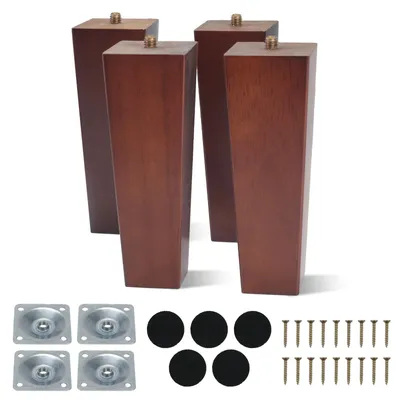 Immagine prodotto di Solidchoice - Set di 4 gambe in legno per mobili, ideali per la sostituzione