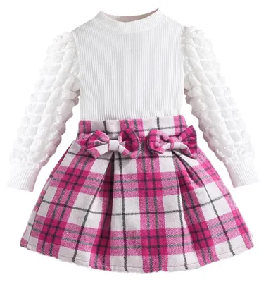 Produktbild von Baby Mädchen Kleidung Set mit langen Ärmeln und Hose