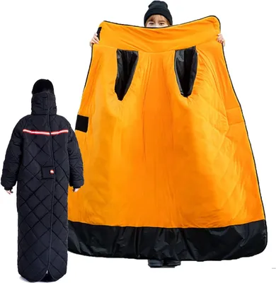 Productafbeelding van Rolstoel Deken - Warme Kleding - Bescherming Buiten - Wind- en Waterdicht - Lange Lengte - Zwart