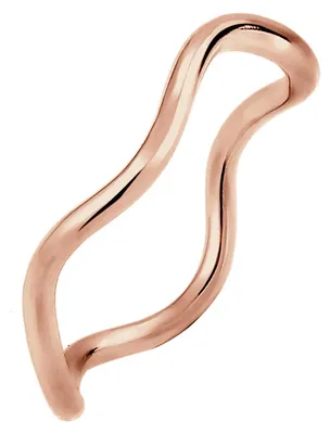 Produktbild von Ring Damen 925 Sterling Silber Rosé vergoldet Wellen Minimal Geo Elli