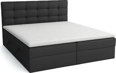 Produktbild von FEDVE Boxspringbett Schlafzimmerbett TOMORI mit 2 Bettkästen, Doppelbett mit Bonell-Matratze und Topper 140x200