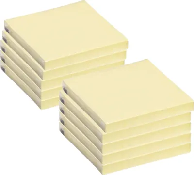 Produktbild von 10 x Haftnotizen 76 x 76 mm Notizzettel Klebezettel Notes 100 Blatt gelb