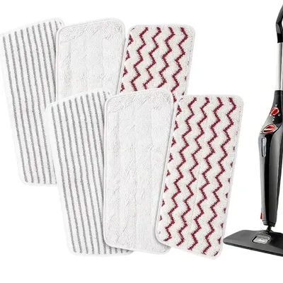 Zdjęcie produktu dla Nakładki do mopa parowego Juksun, 6 sztuk, pasujące do mopa parowego Vileda Steam PLUS XXL, z możliwością prania, w kolorach: biały, szary, czerwony, wykonane z mikrofibry