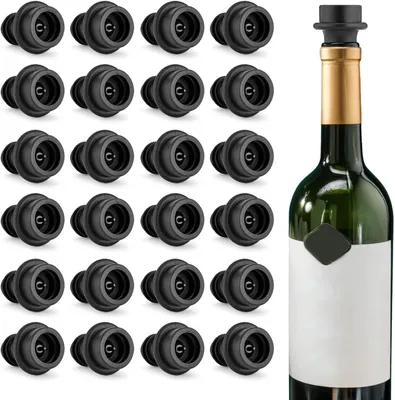 Immagine prodotto di Tappi per vino sottovuoto - Conservatore per vino in silicone - Tappi riutilizzabili per bottiglie - Per mantenere il vino fresco