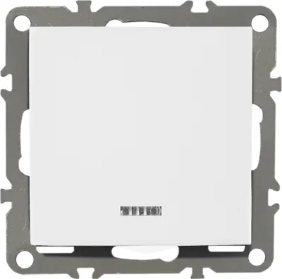 Produktbild von Lichtschalter Wandschalter mit Kontroll-Leuchte QUADRA weiß