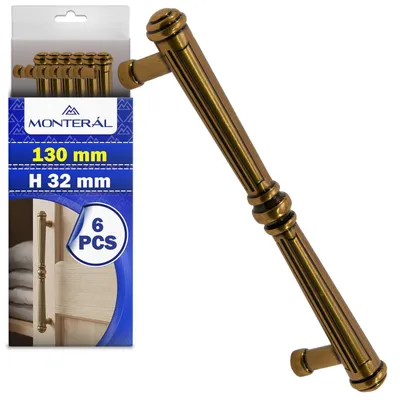 Küchenschrank-Griff 130x15 mm, Lochabstand 96 mm, 6 Stück, ZnAl