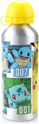 Zdjęcie produktu dla Aluminiowa butelka na wodę dla dzieci Pokémon 500 ml srebrna