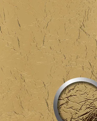 Immagine prodotto di Pannello a parete WallFace STRUCTURE 24944 con imitazione metallica a specchio goffrato oro 2,6 m2