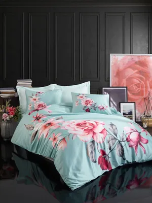 Produktbild von L'Essentiel Linge de Maison, 482, King-Size-Bettbezug-Set (FR), Türkis, 100 % POLYESTER-MICROSATIN, 240 x 220 cm