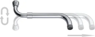 Produktbild von Neoperl S-Auslaufrohr 280–480 mm, Universal 3/4" Chrom