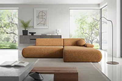 Produktbild von Masseno Ecksofa DELTA R-S mit Schlaffunktion L-Form, Sofa mit Bettkasten, Wohnzimmersofa, Couch, Soffa, Bettsofa, Couchgarnitur- Braun, PUENTE 52