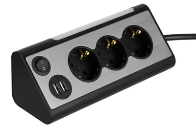Productafbeelding van REV stekkerdoos met 3 stopcontacten en 2 USB-poorten