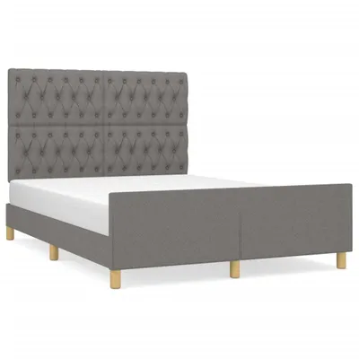 Obrázok produktu pre vidaXL Rám postele bez matraca tmavosivý 140x190 cm látka