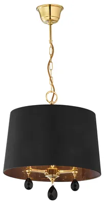 Zdjęcie produktu dla Lampa wisząca EGIDA mosiądz 3xE27x40W tkanina wym:70x40x40cm IP20 Jupiter