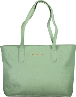 Produktbild von Damen Schultertasche: Grün, Kontrastdetails, Reißverschluss, 2 Henkel