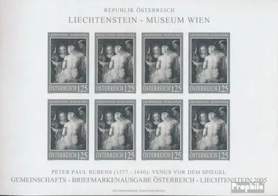 Produktbild von Briefmarken Österreich 2005 Mi 2519S Klb Kleinbogen (kompl.Ausg.) Schwarzdruck postfrisch Liechtenstein