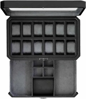 Produktbild von Famanu Uhrenkasten mit 12 Fächern - Schmuckbox