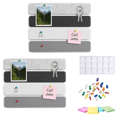 Image de Elzusha - Lot de 8 bandes de feutre pour tableau d'affichage, avec pastilles adhésives pour fixation murale