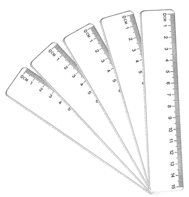 Image de 5 règles en plastique transparent de 15 cm, non flexibles