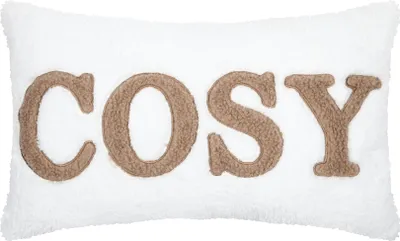 Produktbild von Fleecenkissen mit gesticktem Schriftzug „Cosy“