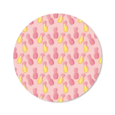 Produktbild von MuchoWow® Mauspad Mousepad Sommer - Ananas - Muster - Rosa 40x40 cm - Mousepads - Maus Mat - Pad - Mausunterlage - Schreibtisch Accessoires