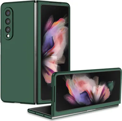 Produktbild von König Design Hülle kompatibel mit Samsung Galaxy Z Fold4 5G Kunststoff Soft Handyhülle - Handy Case Dunkelgrün