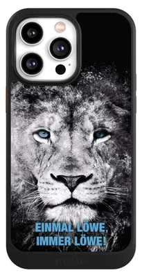 Produktbild von NIVOCASE Hülle für Apple iPhone 14 Pro Max Handyhülle NIVOcore Case Schwarz Löwe Offizielles Lizenzprodukt TSV 1860 München