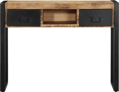 Zdjęcie produktu dla vidaXL Stolik konsola 100x35x75 cm Surowe lite drewno mango