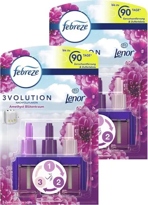 Produktbild von 2x Febreze 3Volution Lufterfrischer Nachfüllflakon Amethyst Blütentraum 20ml