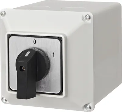 Produktbild von Nockenschalter Drehschalter Wendeschalter Wahlschalter mit Gehäuse IP65 0-1 On-Off 3-polig 3-Phasen 160A