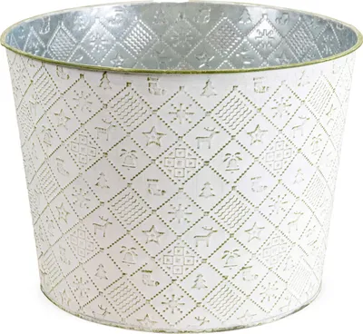 Immagine prodotto di Vaso per piante rotondo, verde Ø 25x19 cm, fioriera in metallo