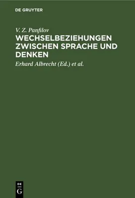 Produktbild von Wechselbeziehungen zwischen Sprache und Denken