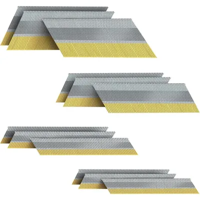 Immagine prodotto di Chiodi a testa piatta, zincati, calibro 15, angolo di 34 gradi, disponibili in diverse dimensioni (3,8-5,1 cm), confezione da 1200 pezzi