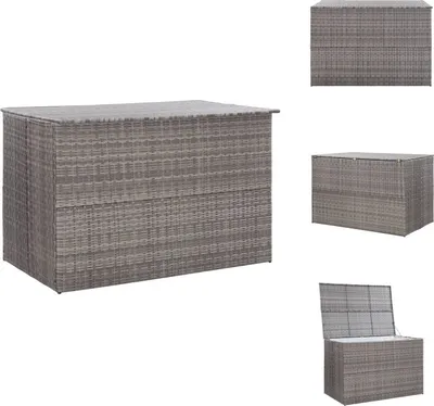 Produktbild von vidaXL Gartenbox Grau 150x100x100 cm Poly Rattan -  Gartenboxen