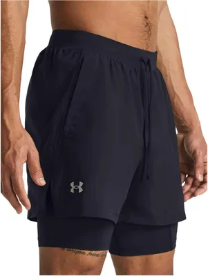Produktbild von Herrenshorts UNDER ARMOUR UA LAUNCH 5'' 2-IN-1 SHORTS 1382640-001 SCHWARZ Größe: XL