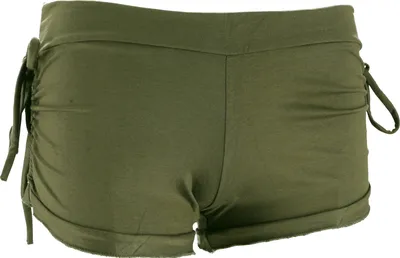 Produktbild von Goa Pantys, Psytrance Hotpants, Bikini Shorts - Olive, Damen, Grün, Elasthan,Baumwolle, Größe: L
