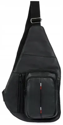 Produktbild von Bellugio Leder Crossbody Tasche Schwarz City