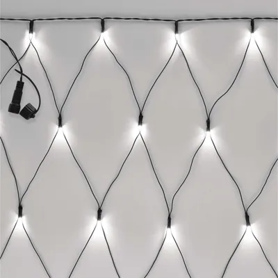 Standard LED Verbindungskette – Netz, 1,5x2 m, Außen, Kaltweiß